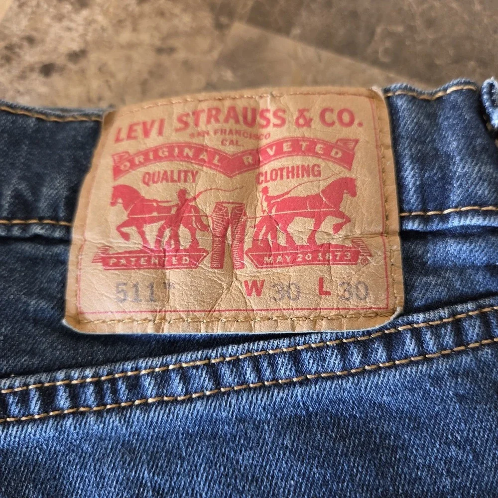 Levi's 511 sz 30x30 (act ins 29) med wash jeans casual classic everyday‎ denim